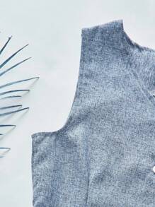 Conjunto de chaleco sin mangas y pantalones casuales para adolescentes