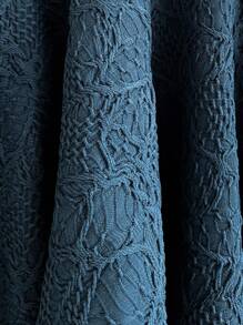 Sweetra Y2K Sexy Asymmetrical Hem Textured Fabric Tube Dress - Blue - View 3