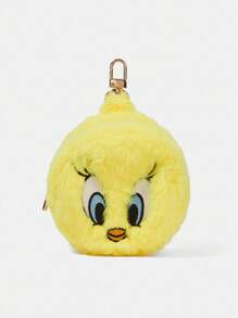 LOONEY TUNES X SHEIN 黄色毛绒时尚便携式零钱包 - 黃色 - 查看 2