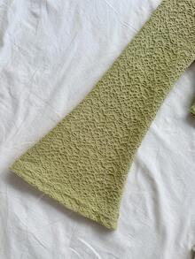 Soleia Áo thun nữ tay loe trễ vai màu trơn thời trang xếp nếp - Nhiều màu - Xem 6