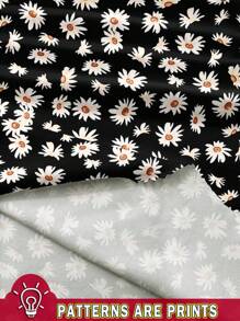 SHEIN EZwear Váy Maxi Chữ A In Hoa Cúc Họa Tiết Hoa Cúc Đơn Giản, Đa Năng, Thoải Mái, Dịu Dàng, Mùa Hè, Dây Đeo Spaghetti, Hở Lưng, Cạp Cao, Thích Hợp Đi Chơi, Mùa Xuân/Hè - Nhiều màu - Xem 3