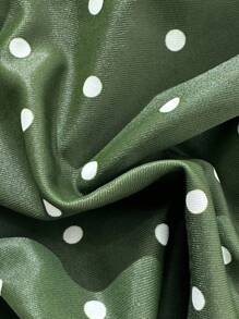 Swim Mod Springbreak Women's Polka Dot Print Swimsuit Set, Random Print For Summer Beach Vacation - Army Green - View 6