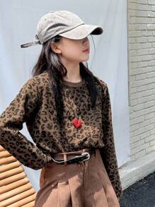 Dazy Kids 青少年女孩T恤，秋装 - 棕色 - 查看 7