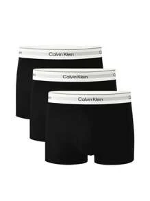 Calvin Klein 3 Pack Boxers - 黑與白 - 查看 1