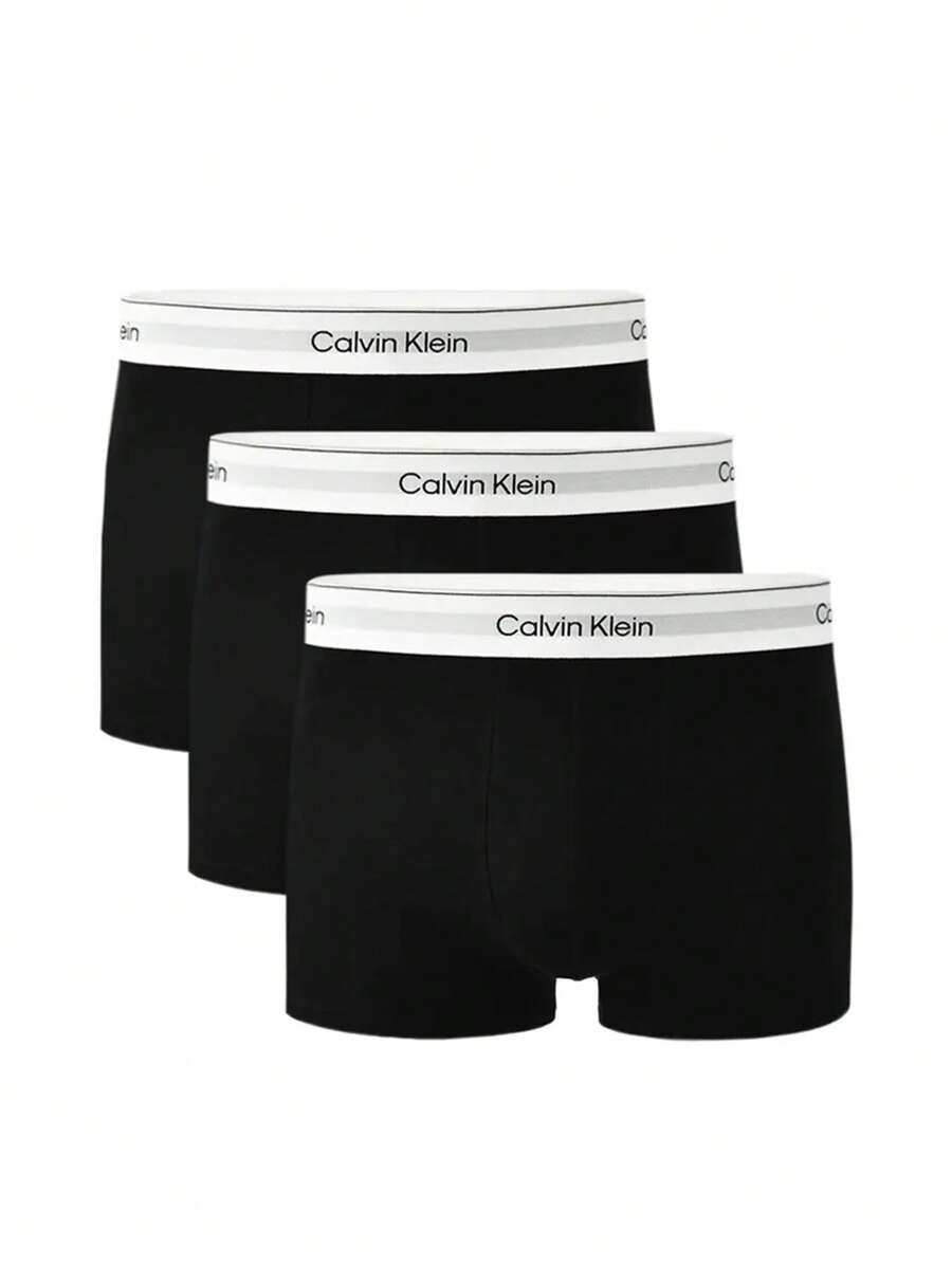 Calvin Klein 3 Pack Boxers - 黑與白 - 查看 1