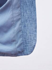 ATUI Studio Women's Casual Commuting Street Button-Front Sleeveless Pleated Pocket Elastic Waist Imitation Denim Texture Fabric Wide-Leg Linen  Vest Top Women, Business Casual Women,Office Outfits For Women,Office Wear Women, Blue Summer Top, Blue Crop Top,Going Out Tops Women,Old Money Style Women,Wedding Guest