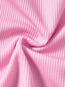 LE PETIT PRINCE X SHEIN 2pcs/Set Young Girl Cartoon Fox & Rose Print Cute Sweet Pink & White Casual Versatile Short Sleeve T-Shirt - Pink - View 4