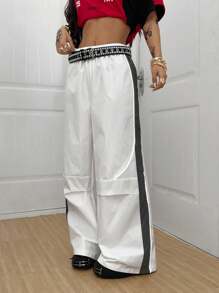 Coolane Lễ hội Rave mùa hè dành cho nữ, trang phục dạo phố, quần ống rộng cổ điển Y2K - trắng - Xem 3