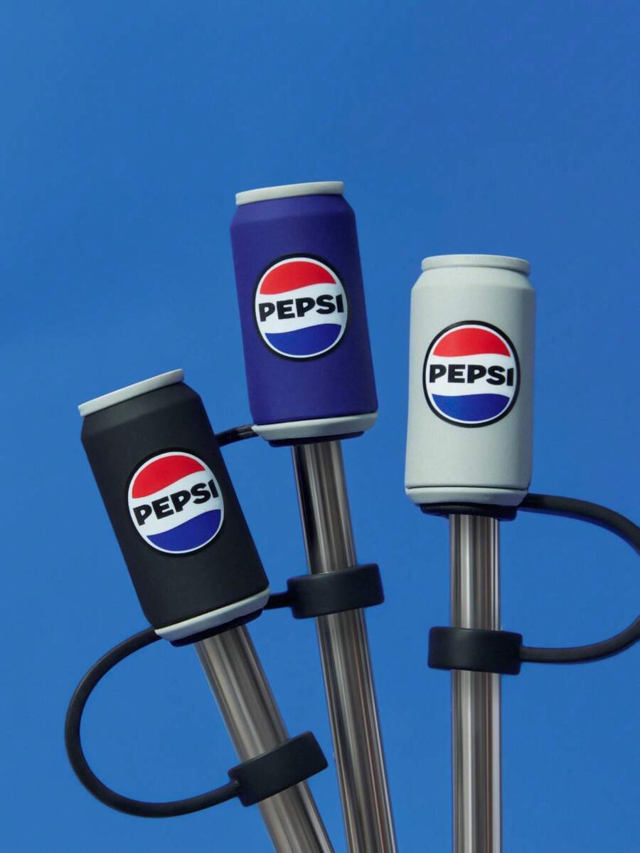 PEPSI X SHEIN Dust-Proof Reusable Straw Cap, Suitable For Straws With A Diameter Of 8-10 Mm