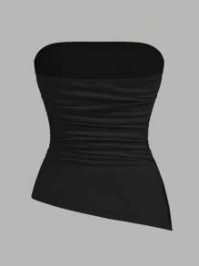 SHEIN EZwear 3 件套女士休闲褶皱开衩紧身吊带背心套装，适合夏季 - 彩色 - 查看 6