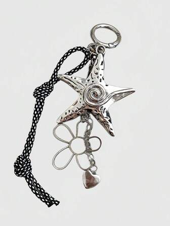 Fairycore Cadena de pantalones con diseño de estrella Y2K, Accesorio de bolso con diseño de estrella minimalista, Accesorios de llavero