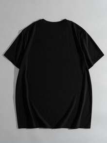 Manfinity Dauomo Men's Person Graphic Print Round Neck Short Sleeve Casual T-Shirt - Multicolor - View 2