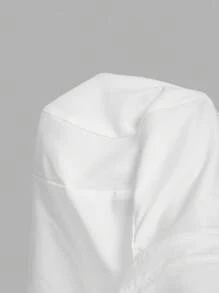 SHEIN MOD Women's Elegant Solid Color Pleated Waist Long Sleeve Blouse,Fall Tops, Women Work Tops