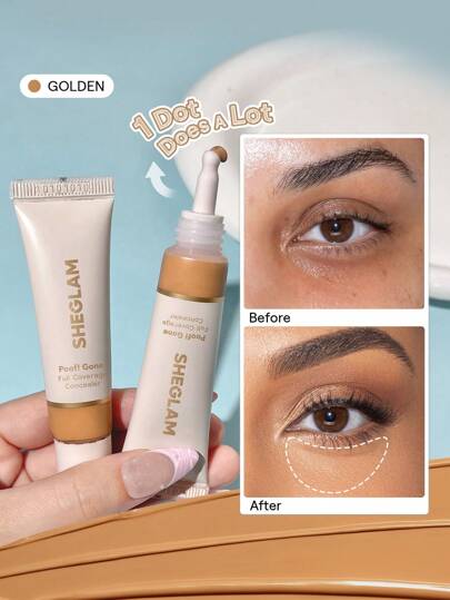 SHEGLAM Poof! Gone Full Coverage Concealer Brand Beauty Makeup Face Paint Cosmetic For Women Girls Perfect For Winter Spring Ideal For Y2K Fancy Fashion Suitable For Birthday Gift Party Ready Best Color