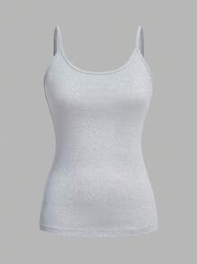 SHEIN EZwear 4 件套黑色、粉色、灰色、白色休闲简约吊带背心，适合夏季 - 彩色 - 查看 5