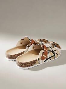 Solecia 2025新款女士厚底镂空一脚蹬凉鞋，防滑沙滩PVC包头拖鞋，适合夏季户外穿着