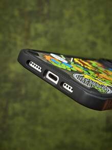 TEENAGE MUTANT NINJA TURTLES | SHEIN Durable Robot Style Cartoon Pattern Mobile Phone Case, Anti-Collision, Design, Compatible With IPhone - Multicolor - View 5