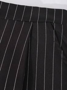 SHEIN 2pcs Set Teenage Elegant Dinner Striped Vest + Suit Pants
