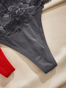 Charlaine 5 gói quần lót ren tương phản, đồ lót gợi cảm - Nhiều màu - Xem 3