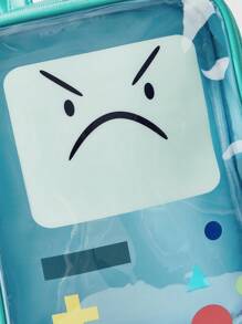 Adventure Time X ROMWE 时尚背包，大容量，便携，适合女性 - 綠色 - 查看 3