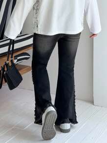 Dazy Kids 青少年女孩休闲牛仔裤 - 黑色 - 查看 5