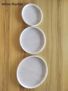 1pc/3pcs Round Marble Pattern Storage Tray, Bathroom Organizer Rack, Easy To Clean, Candle/Fragrance Holder, Silicone Vanity Tray, Jewelry Dish, Ideal For Liquid Soap, Shampoo, Spice Jars, Vase Mat In Home, Bathroom, Kitchen, Living Room, Coffee Table, Dining Room Plates Plate Kitchen Decor Trays Fruit Tray Tray Decor Gifts Birthday Graduation