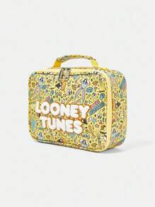 LOONEY TUNES X SHEIN Damen Buchstaben & Cartoon Muster gelbe modische Handtasche