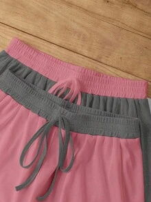 2件套女士休闲吊带睡衣套装 - 彩色 - 查看 8