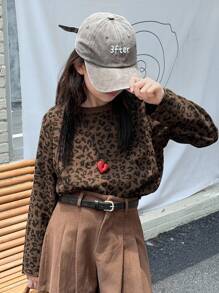 Dazy Kids 青少年女孩T恤，秋装 - 棕色 - 查看 9