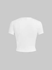 SHEIN EZwear 5件装基本款纯色修身短袖T恤 - 彩色 - 查看 9