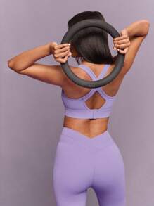GLOWMODE خزان رياضي ذو رقبة على شكل V وظهر سباق من FeatherFit™-Sculpt، دعم متوسط للتمارين والجيم
