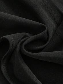 ROMWE Grunge Punk Top tubo para mujer con estampado de ala de corazón de águila negra, para salir de noche, club, verano, inspirado en Y2K y los 90 - Negro - Ver 4