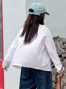 Dazy Kids 青少年女孩秋季夹克 - 白色 - 查看 3