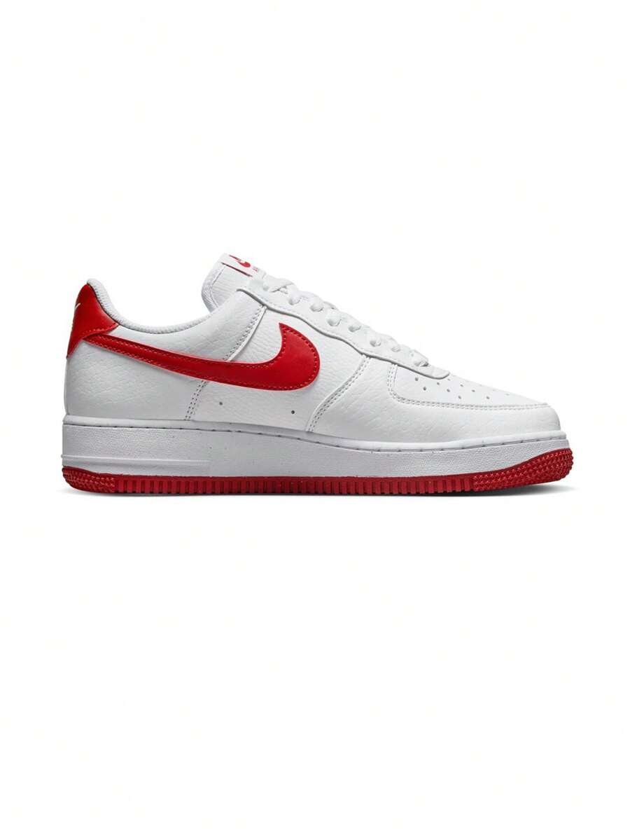 Nike Giày thể thao nữ Air Force 1 '07 màu trắng/trắng/vàng chanh/đỏ tươi DV3808-105 - Trắng/Trắng/Volt/Đỏ Gym - Xem 1