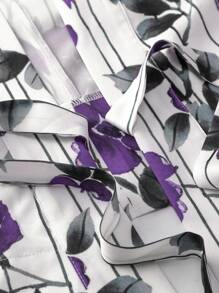 Irokai Japanese Women's Traditional Floral Print Kimono Yukata, Summer Festival