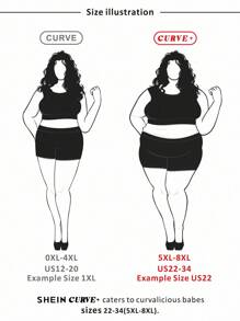 SHEIN CURVE+ Plus Size Women's Solid Color Casual Elastic Waist Capri Pants With Pockets Summer Pants,Business Casual Woman Plus Size Women Pants Curve Plus Size Pants 8xl Women Clothes 6xl Plus Womans Clothes,Fall Clothes For Womenfall Clothes For Women,Winter,CURVE PLUS Loose Pants For Women Women Pants Casual Plus Size Summer Pants - Black - View 6