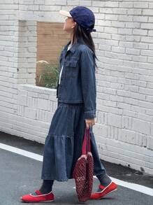 DAZY Tween Girls Daily Casual Denim Set - Blue - View 4