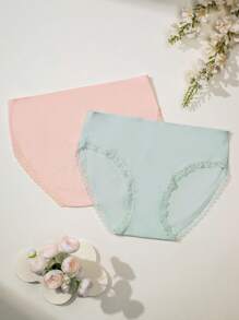 SHEIN 5件套女士蕾丝拼布比基尼内裤 - 彩色 - 查看 4