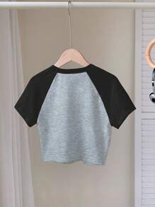 Comfortcana Camiseta de manga corta con cuello redondo, ajustada y acortada, con estampado de cerezas, adecuada para el verano - Multicolor - Ver 2