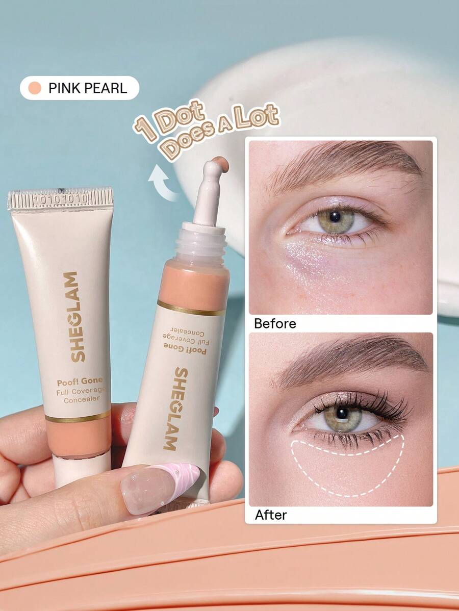 SHEGLAM Poof! Gone 全遮蓋遮瑕膏 品牌 美容 化妝 化妝品 適合女性與女孩 完美搭配夏季春季 Y2K 時尚 流行 生日 母親節禮物 假期 派對準備就緒 最佳顏色 - Pink Pearl - 查看 1