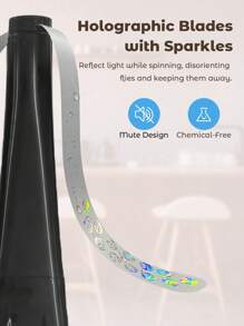 Teckwe 2pcs Fly Fans For Tables, Electric Fly Swatter Fan For Outside Or Inside Meal, Keep Flies Away, Picnic Fan For Table Use, Fly Repellent Fans For Barbeque, Party, Restaurants, Home, Events, Battery Operated Food Spinning Fan, Portable Anti-Fly Fan