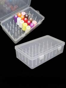 1PC 42 绕线缝纫线收纳盒，刺绣缝纫套装收纳盒，便携式大容量针架，便携式缝纫盒适用于 DIY 缝纫、刺绣和绗缝配件。