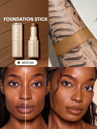 Skin Magnet High Coverage Foundation Stick-Mocha Long-Lasting Poreless Flawless Easy To Use Full Coverage Foundation Stick For All Skin Type Non-Fading Sweat-Proof Weightless Cruelty-Fre Smooth Natural Skin-Like Finish Breathable Foundation Stick Gentle Formula Foundation Makeup Brand Beauty Makeup Face Paint Cosmetic For Women Girls Perfect For Fall Winter Ideal For Y2K Fancy Fashion Suitable For Birthday Christmas Present Party Ready Best Color