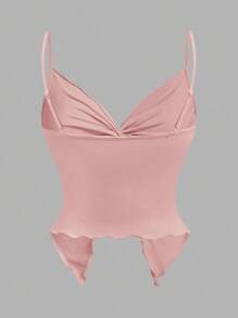 SHEIN MOD Damen Twist Vorne Kreuzgurt Ärmellos Top, Süße Oberteile