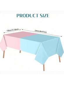 1pc/2pcs/4pcs Disposable Gender Reveal Party Supplies Plastic Gender Reveal Tablecloths Waterproof Pink And Blue Tablecloth For Birthday Shower Party Decorations - Multicolor - View 5