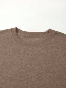 Sudadera casual de cuello redondo de unicolor para hombre