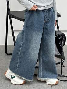 DAZY Young Girl Wide Leg Jeans Fall, Winter - Blue - View 4