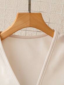 SHEIN Clasi Women Elegant Casual Vacation Mesh Panel Camisole Top - Apricot - View 4