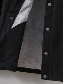 SHEIN Teen Boys' Utility Pockets Fitted Fleece Lined Jacket, Casual College Style, Comfortable & Fashionable, Versatile & Practical, Soft Fabric, Suitable For Daily Wear, School, Travel, Outdoor Activities, Autumn/Winter Teen Boy Jackets Boys Winter Jackets Boys Fleece Lined Jacket Boys Hooded Jacket Boys Fall Jacket Boys Hooded Jackets Boys Fall Jackets Jackets Hoodie Jackets Hoodie With Conneted Pockets Boys Boys Jackets Fall Winter Boy Coats Fall Autumn And Winter Plush Lining Jacket