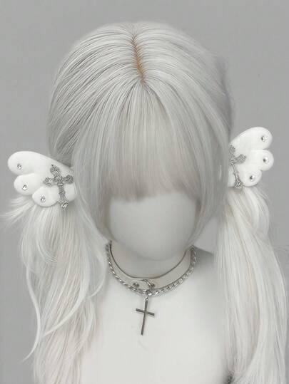 Kawaii Clip de pelo con diseño de alas, elegante y lindo, adecuado para uso diario